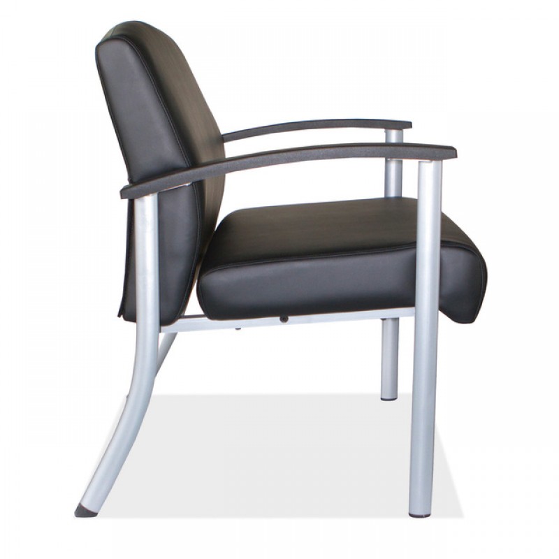 OfficeSource OS Big & Tall Collection Big and Tall Guest Chair with Black Frame | 2