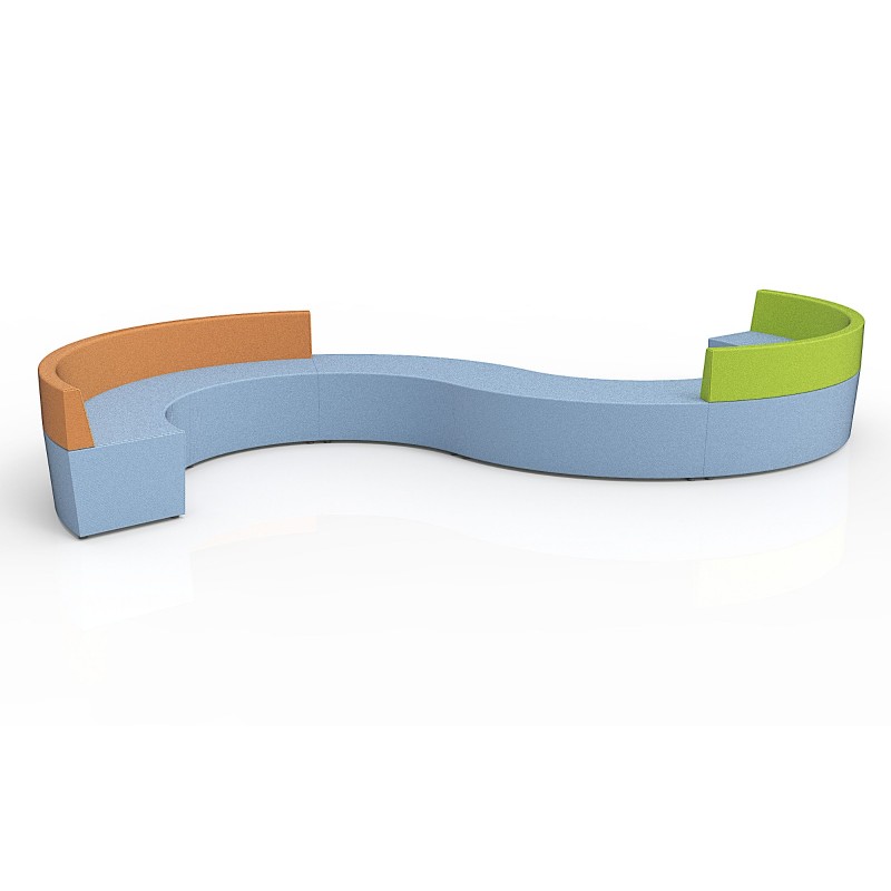 NEW 8 FT S SHAPED SECTIONAL SEATING FOR LOBBY, GATHERING ROOM OR RECEPTION AREA | 2