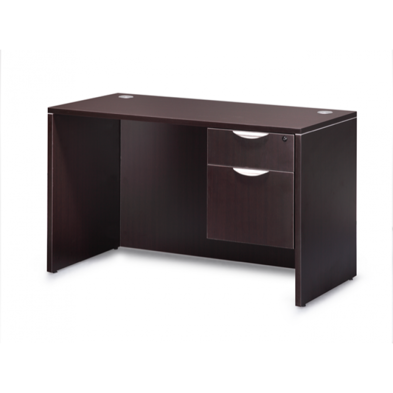 48" x 24: Simple Desk with Hanging Box File Suite PL117