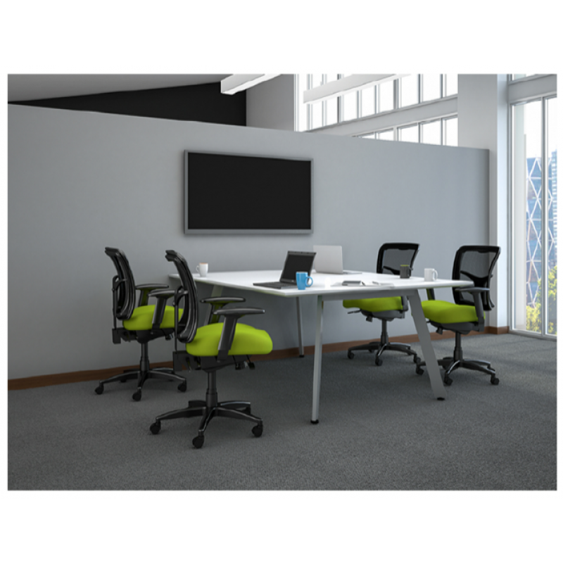 V Leg Beveled Surface Work Station / Collaboration Table / Meeting Table Suite PLT219
