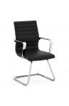 OfficeSource Tre Collection Executive Guest Sled Base Chair with Chrome Frame | 2