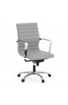 OfficeSource Tre Collection Executive Mid Back Chair with Chrome Frame