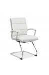 OfficeSource Merak Collection Executive Guest Sled Base with Chrome Frame | 3