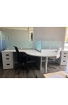 Office Cubicles | NEW 5’ x 5’ Open Cubicle With Collaboration Table - 8