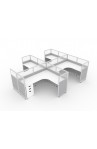 Office Cubicles | NEW GLASS 6 X 6' OFFICE CUBICLE