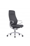 Veneto Executive High Back Chair with Polished Aluminum Frame