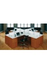 Honey Maple Quad Workstation