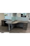Office Cubicles | NEW 5’ x 5’ Open Cubicle With Collaboration Table - 1