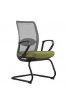 OfficeSource Agile Collection Gray Mesh Guest Chair with Black Cantilever Base | 2