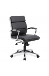 OfficeSource Merak Collection Executive Mid Back with Chrome Frame | 3