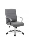 OfficeSource Studio Collection Mid Back Chair with Chrome Frame | 3