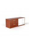 Combo lateral file with partial glass doors | 3