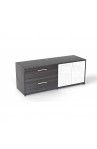 Combo lateral file with partial glass doors | 4
