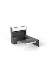U-Shaped bullet end desk with glass package | 5