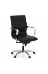 OfficeSource Tre Collection Executive Mid Back Chair with Chrome Frame | 2