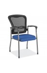 OfficeSource CoolMesh Collection Mesh Back Guest Chair with Arms and Titanium Gray Frame | 3