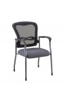 OfficeSource CoolMesh Collection Mesh Back Guest Chair with Arms and Titanium Gray Frame | 2