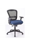 OfficeSource Spice Collection Mid Back Chair, Mesh Back, Black Upholstered Seat with Black Frame | 4