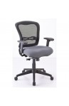 OfficeSource Spice Collection Mid Back Chair, Mesh Back, Black Upholstered Seat with Black Frame | 2