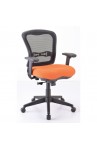 OfficeSource Spice Collection Mid Back Chair, Mesh Back, Black Upholstered Seat with Black Frame | 3