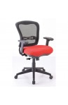OfficeSource Spice Collection Mid Back Chair, Mesh Back, Black Upholstered Seat with Black Frame | 5