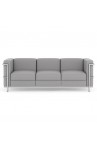 Madison Collection Sofa with Chrome Exposed Frame - Black or Gray| 2