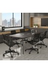 94” Boat Shape Conference Table with Grommet Sienna Collection