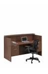 72" Straight Reception Desk W/ Laminate Transaction Top and 2 Hanging Box File Pedestals Suite PL125