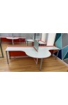 NEW 5’ x 5’ Orange Open Cubicle With 16” Stack On Safety Glass with Full 3 Drawer Pedestal | 5